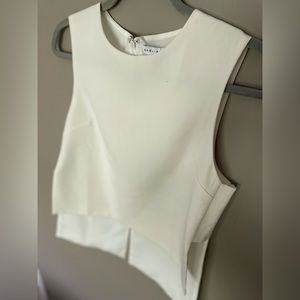 English Factory hi-Lo banded sleeveless blouse